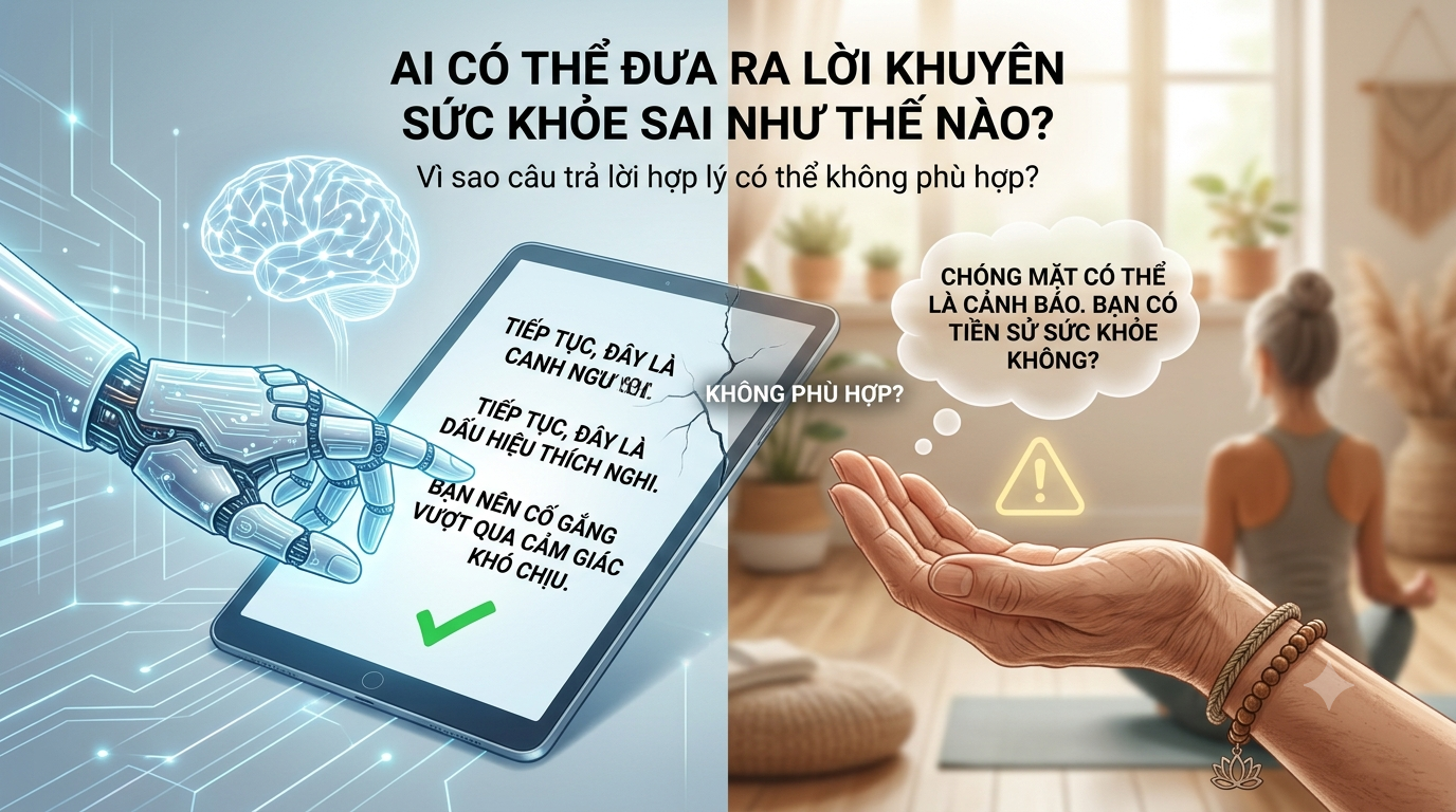 AI có thể đưa ra lời khuyên sức khỏe sai không?